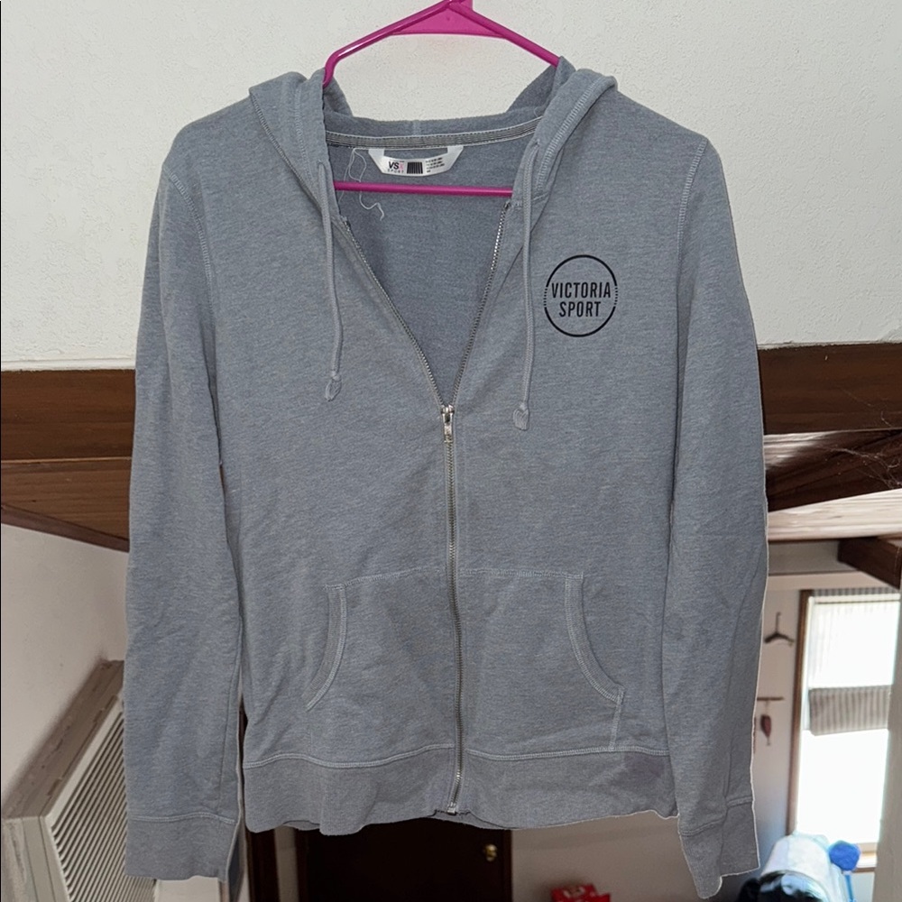 Victoria Sport Gray Zip-Up Hoodie